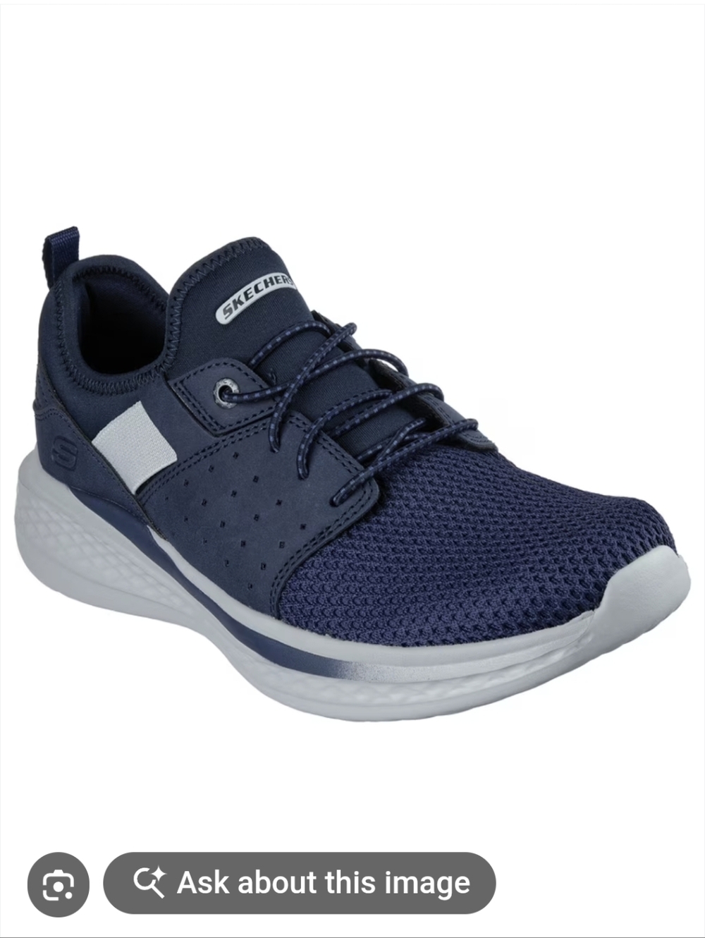 Skechers Navy and White Slip-On Athletic Sneaker